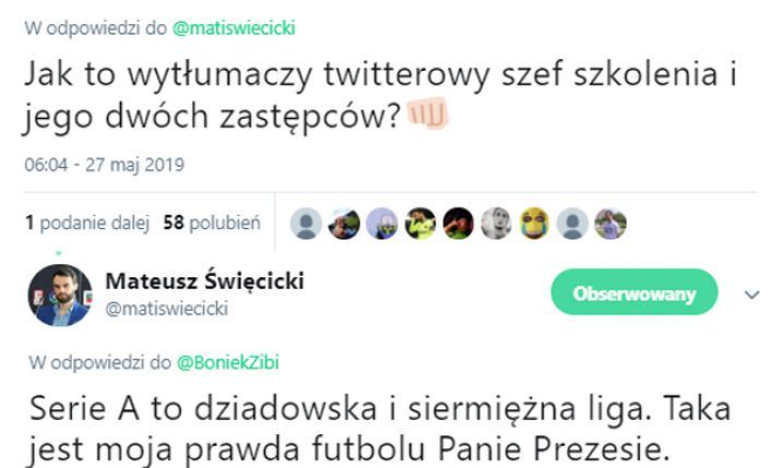 Prezes Boniek chyba nie załapał żartu... :D